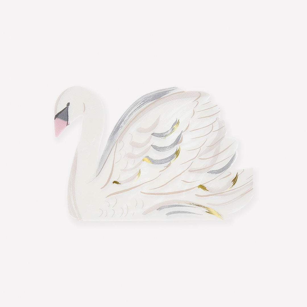 Swan Party Napkins x 16 | Party Tableware UK Napkins Swan Party Napkins x 16