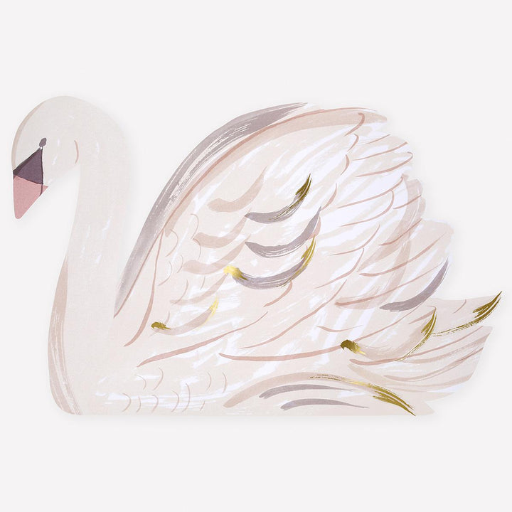 Swan Party Placemats x 12 | Party Tableware UK Placemats Swan Party Placemats x 12