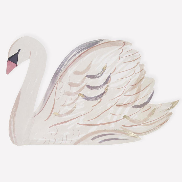 Swan Party Plates x 8 | Party Tableware UK Plates Swan Party Plates x 8