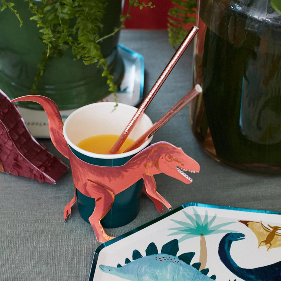 T-Rex Party Cups x 8 | Meri Meri party cups T-Rex Party Cups x 8
