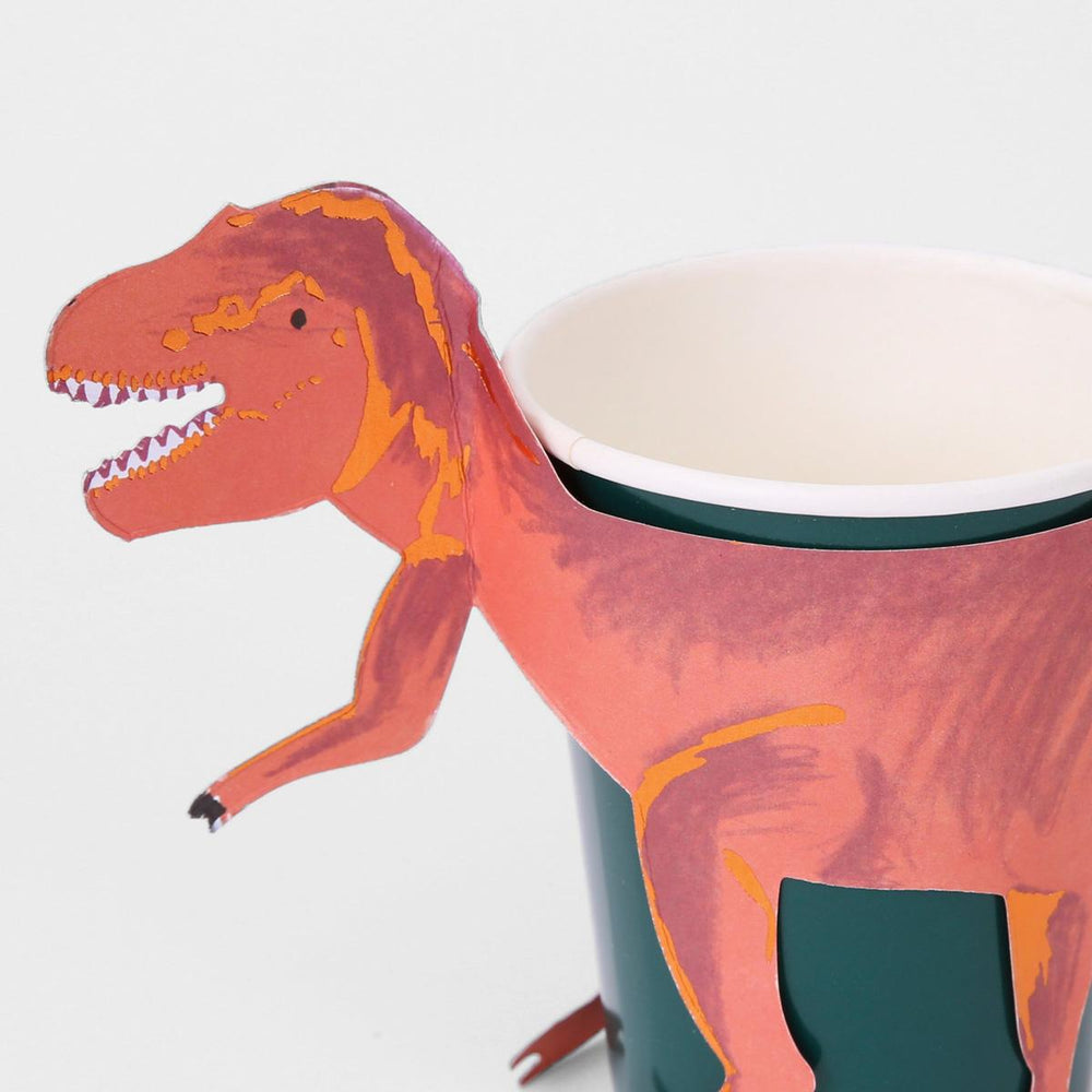 T-Rex Party Cups x 8 | Meri Meri party cups T-Rex Party Cups x 8