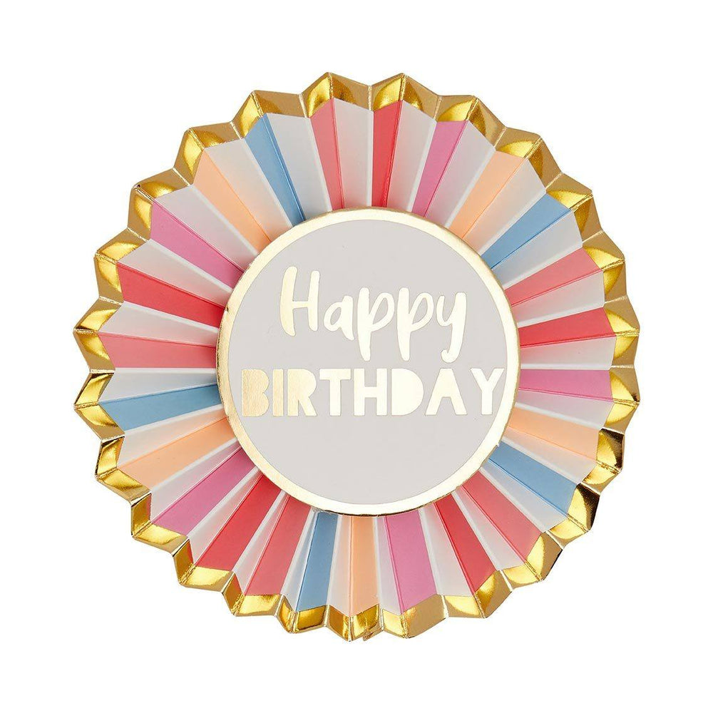 Talking Tables - Colourful Happy Birthday Badge pin badge Colourful Happy Birthday Badge