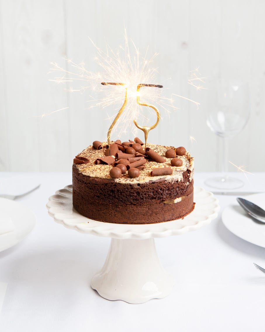 Talking Tables - Gold Number Cake Sparkler - Number 3 Birthday Candles Gold Number Cake Sparkler - Number 3