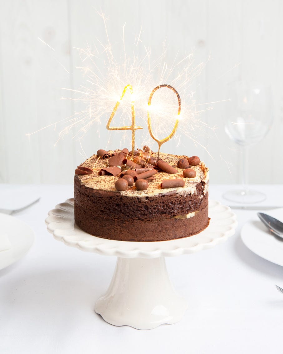 Talking Tables - Gold Number Cake Sparkler - Number 6 Birthday Candles Gold Number Cake Sparkler - Number 6