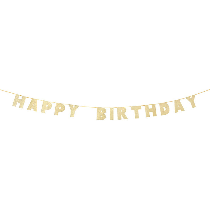 Talking Tables - Luxe Gold Happy Birthday Garland Bunting Luxe Gold Happy Birthday Garland