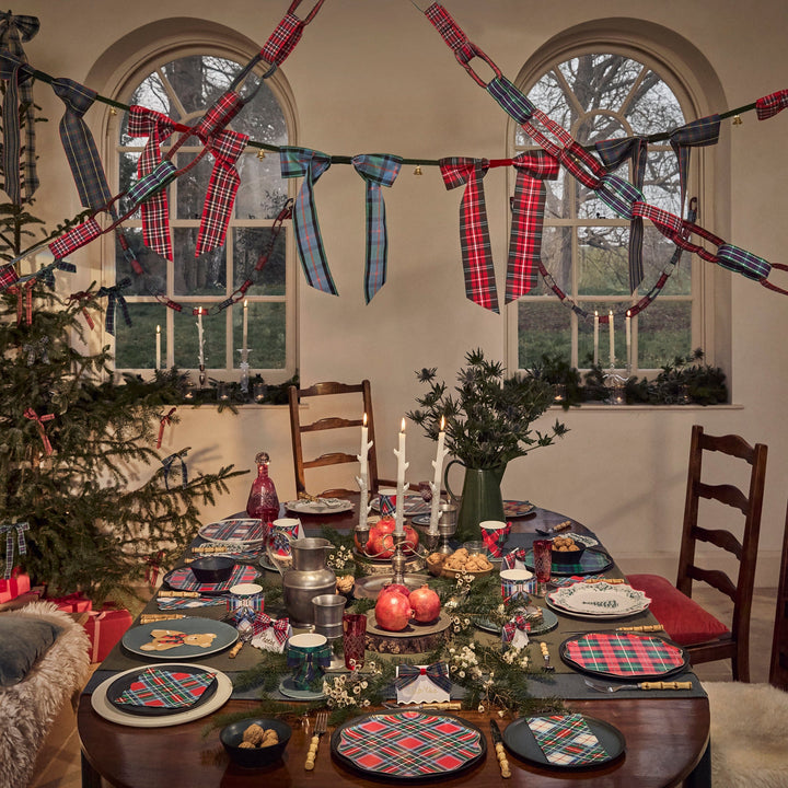 Tartan Chain Link Christmas Garland | Meri Meri Christmas Tartan Bunting Tartan Chain Link Christmas Garland