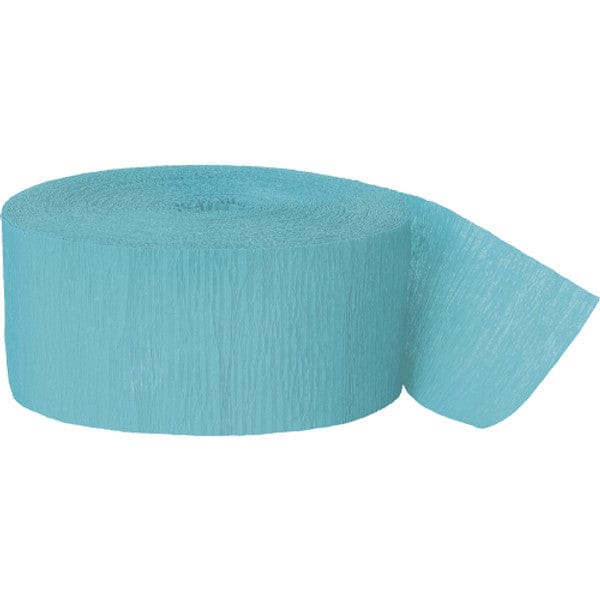 Teal Crepe Paper Streamer - 24m Paper Decoration Teal Crepe Paper Streamer - 24m