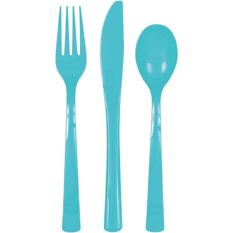 Teal Party Cutlery (Pack of 18) Disposable Cutlery Teal Party Cutlery (Pack of 18)