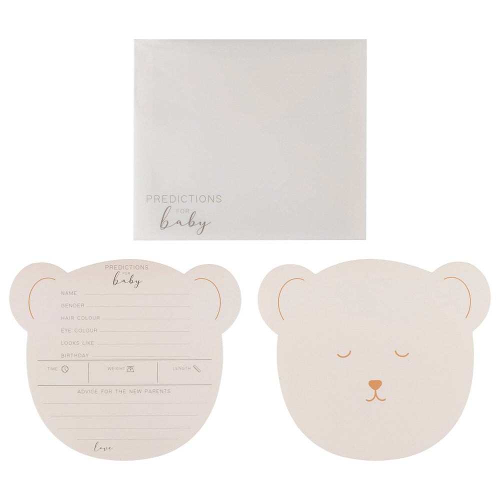 Party Games Teddy Bear Baby Shower Advice and Prediction Cards