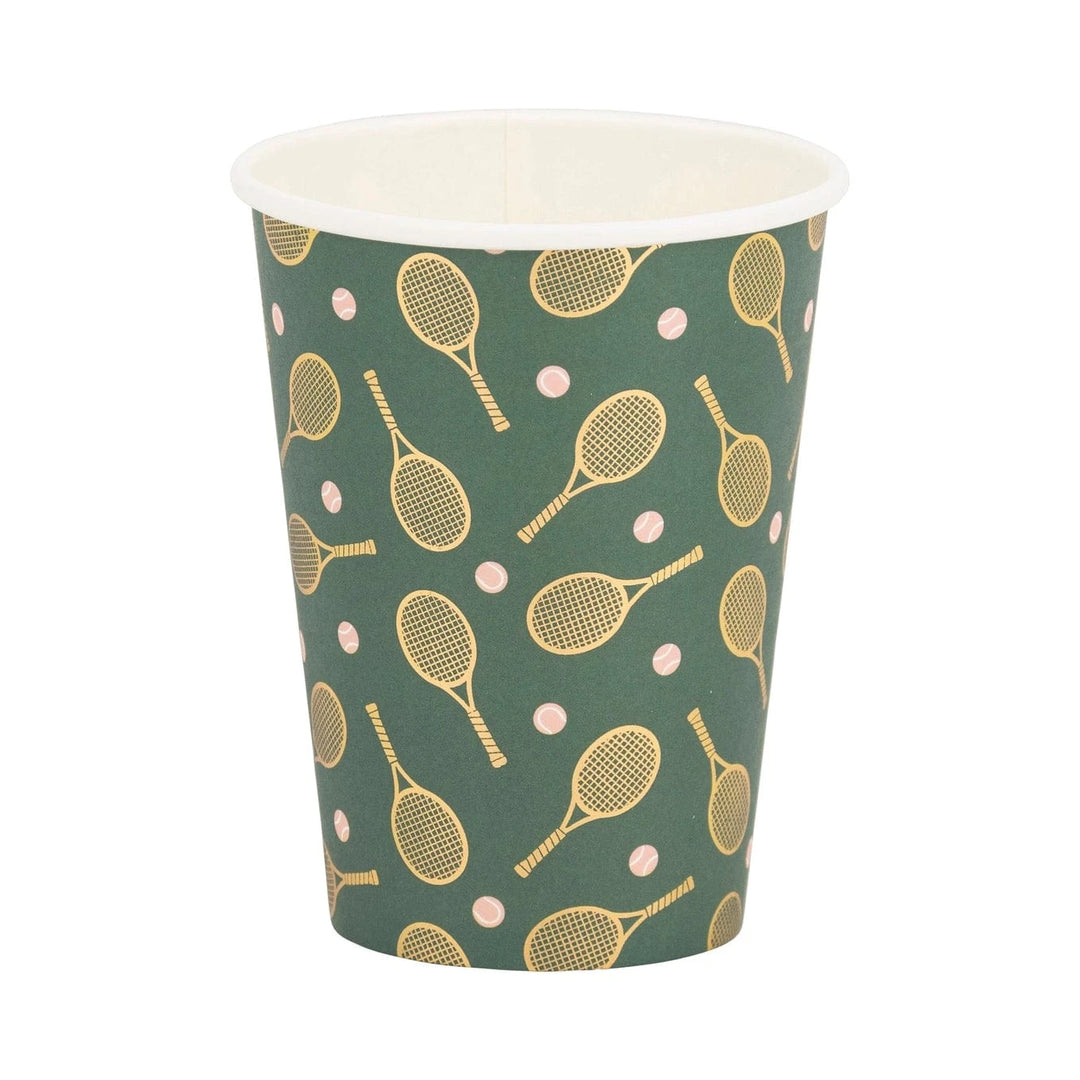 Tennis Party Cups x 8 -  My Mind's Eye Tennis Party Supplies Disposable Cups Tennis Party Cups x 8