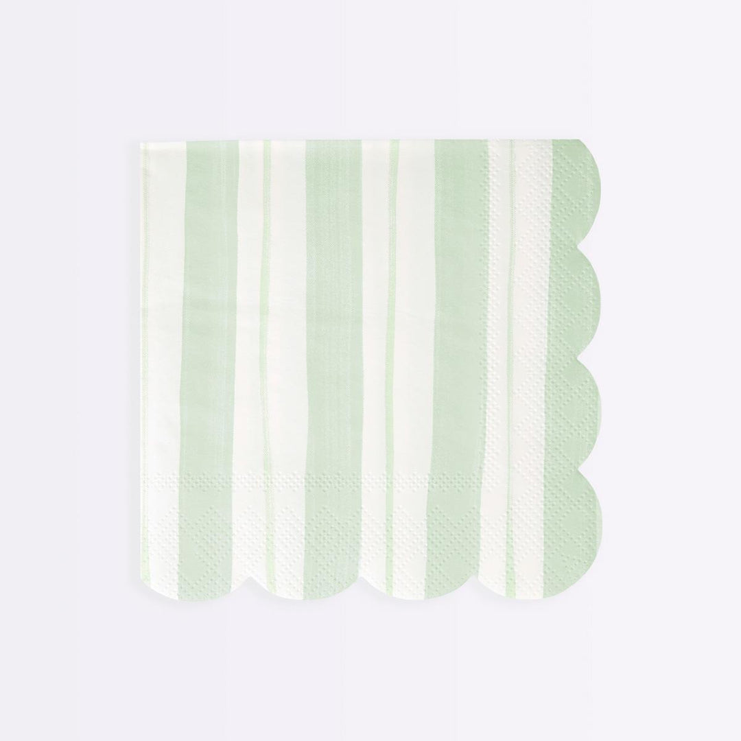 Ticking Stripe Large Party Napkins x 16 party napkins Ticking Stripe Large Party Napkins x 16