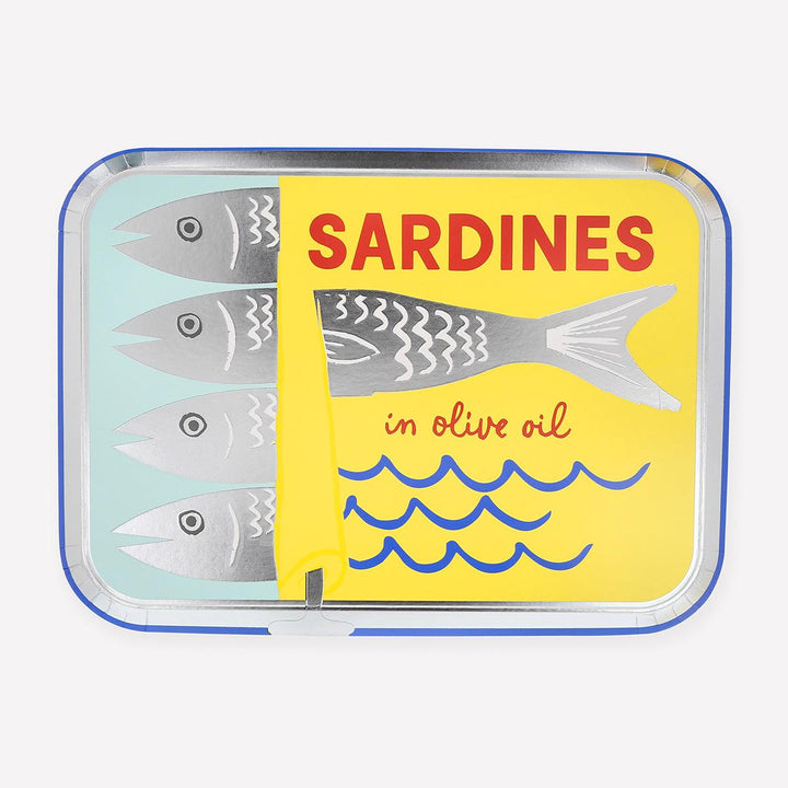 Tinned Sardine Party Plates x 8 | Meri Meri party plates Tinned Sardine Party Plates x 8