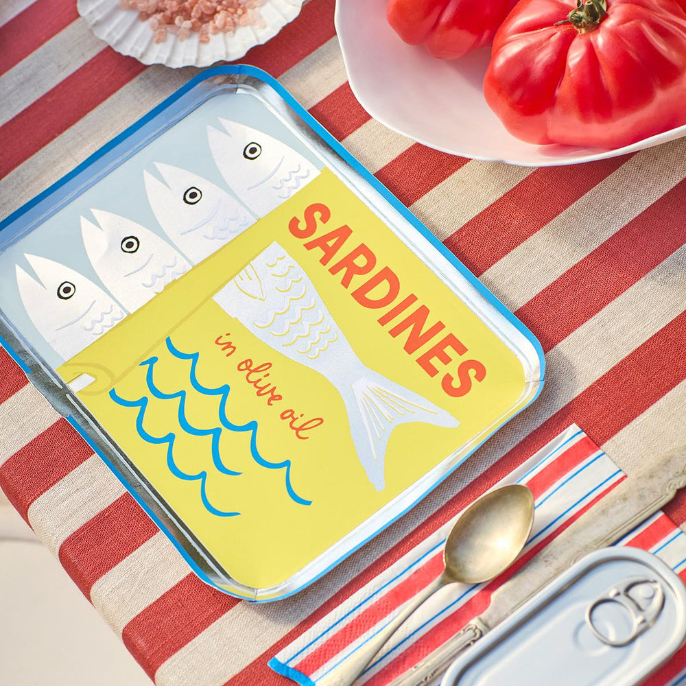Tinned Sardine Party Plates x 8 | Meri Meri party plates Tinned Sardine Party Plates x 8