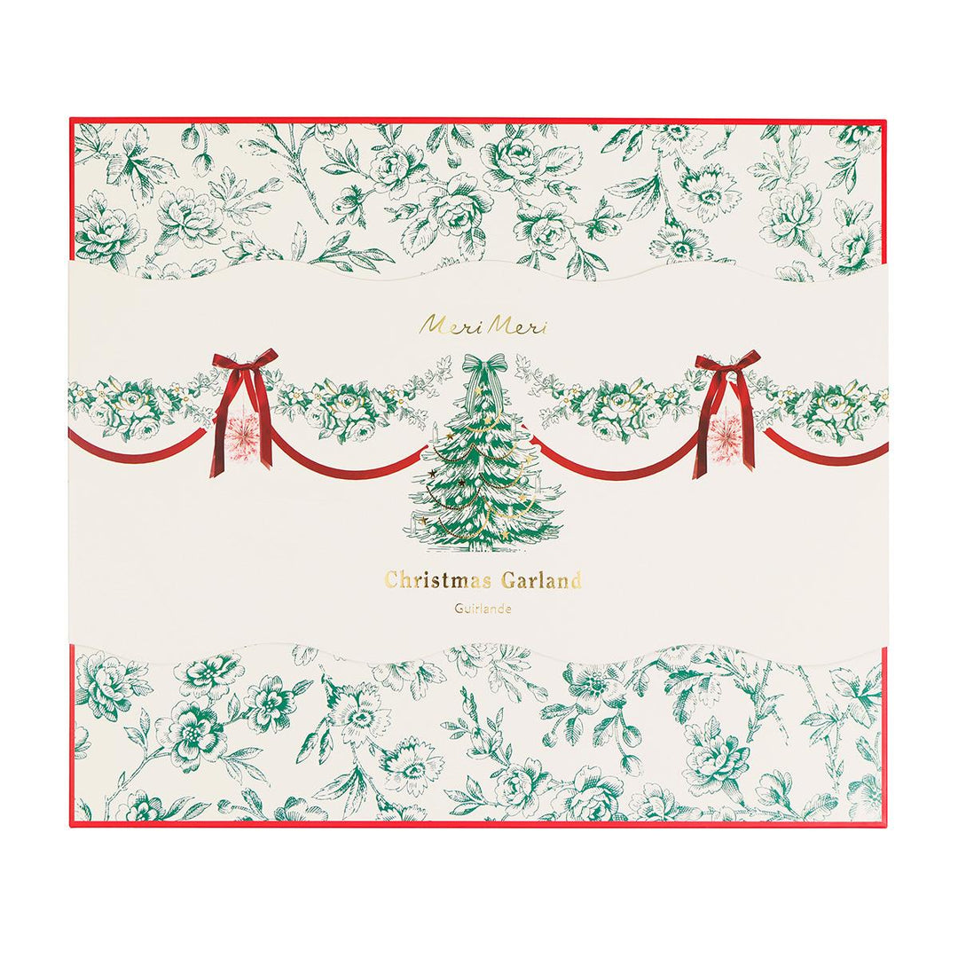 Toile De Jouy Christmas Party Garland Bunting Toile De Jouy Christmas Party Garland