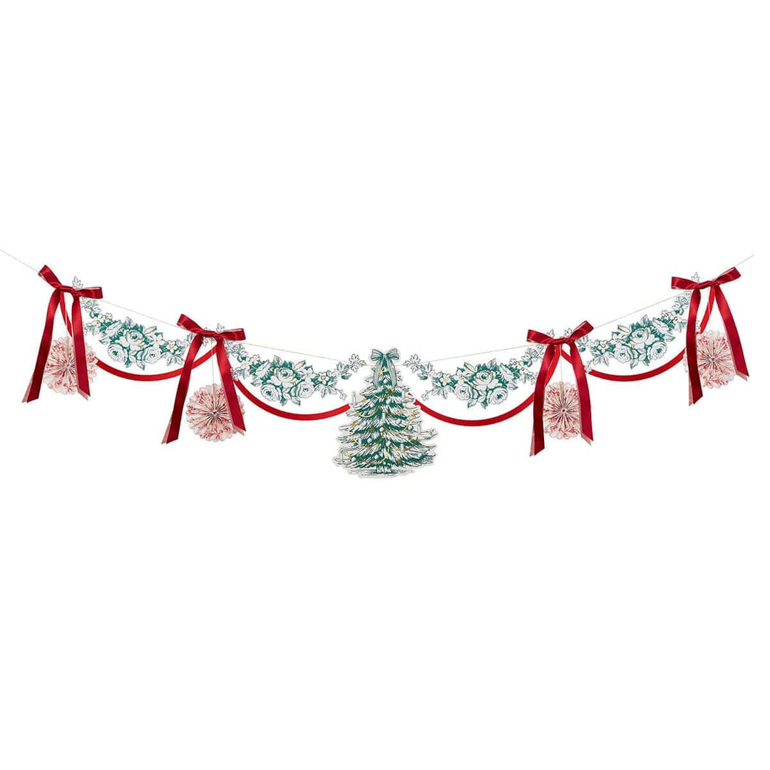 Toile De Jouy Christmas Party Garland Bunting Toile De Jouy Christmas Party Garland