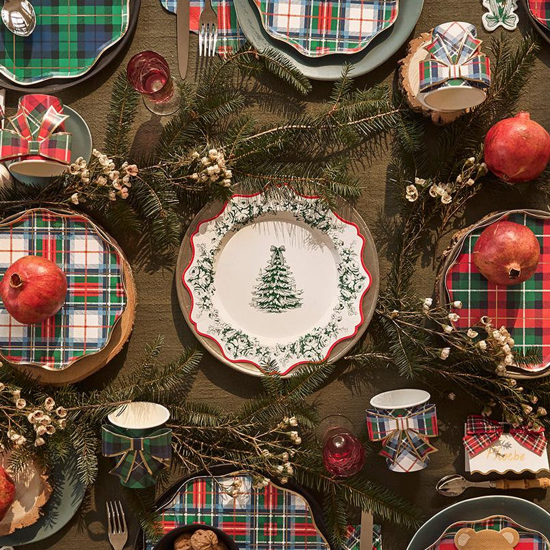 Toile De Jouy Christmas Side Party Plates x 8 party plates Toile De Jouy Christmas Side Party Plates x 8