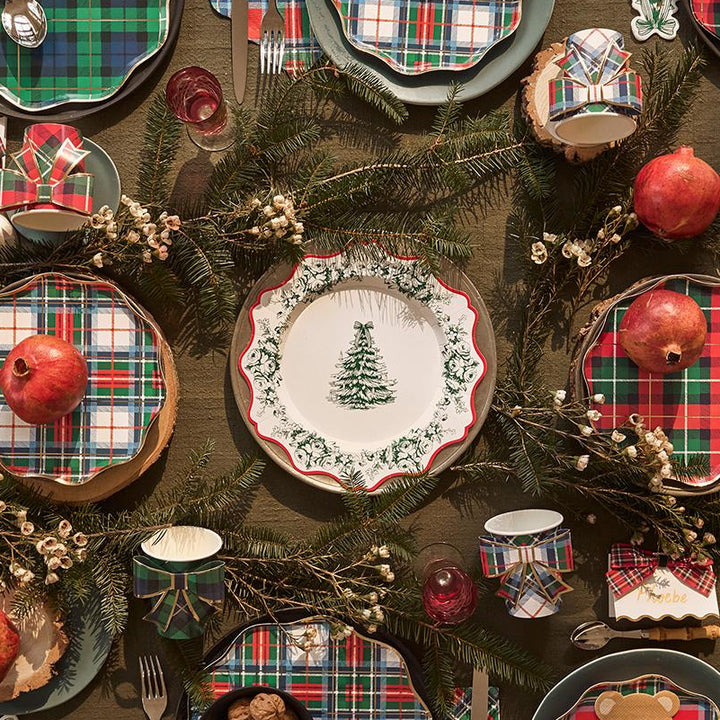 Toile De Jouy Christmas Side Party Plates x 8 party plates Toile De Jouy Christmas Side Party Plates x 8