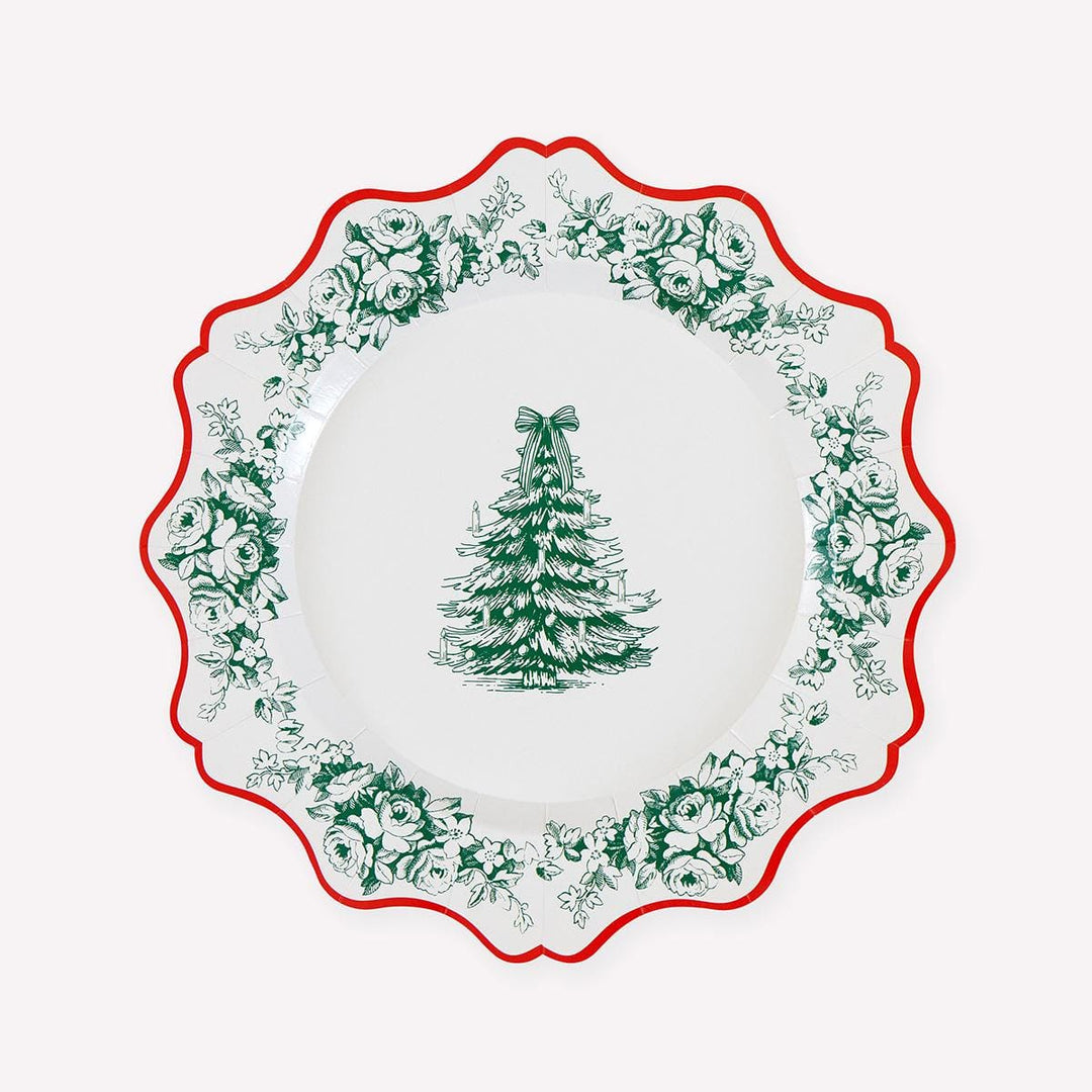 Toile De Jouy Christmas Side Party Plates x 8 party plates Toile De Jouy Christmas Side Party Plates x 8