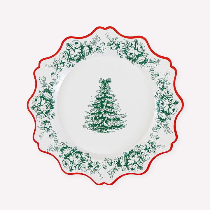 Toile De Jouy Christmas Side Party Plates x 8 party plates Toile De Jouy Christmas Side Party Plates x 8