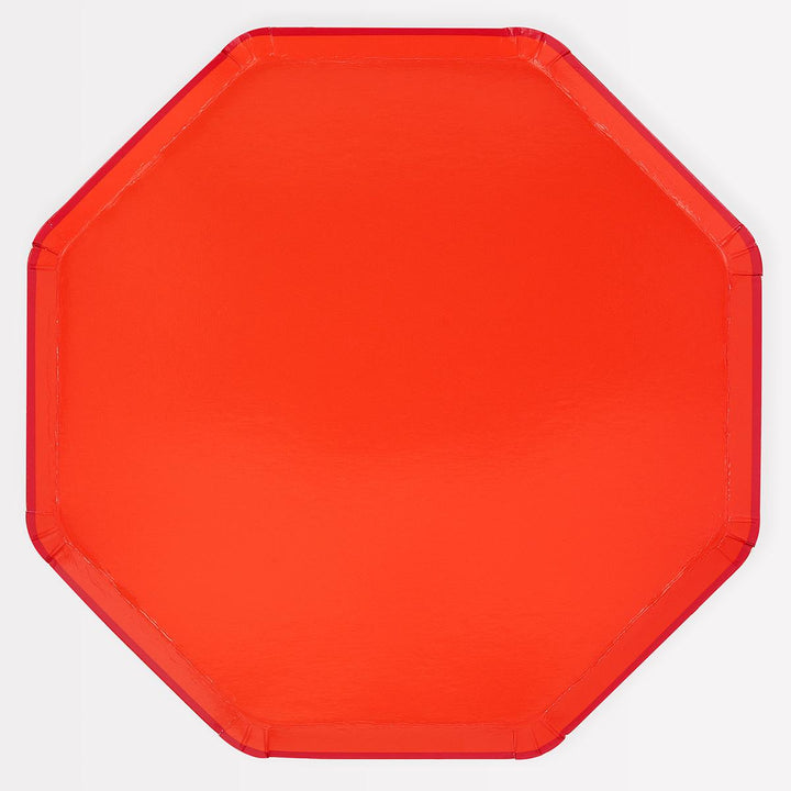 Tomato Red Dinner Party Plates x 8 | Meri Meri party plates Tomato Red Dinner Party Plates x 8
