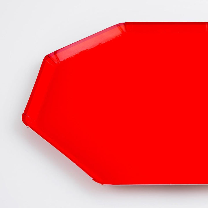 Tomato Red Side Party Plates x 8 | Meri Meri party plates Tomato Red Side Party Plates x 8