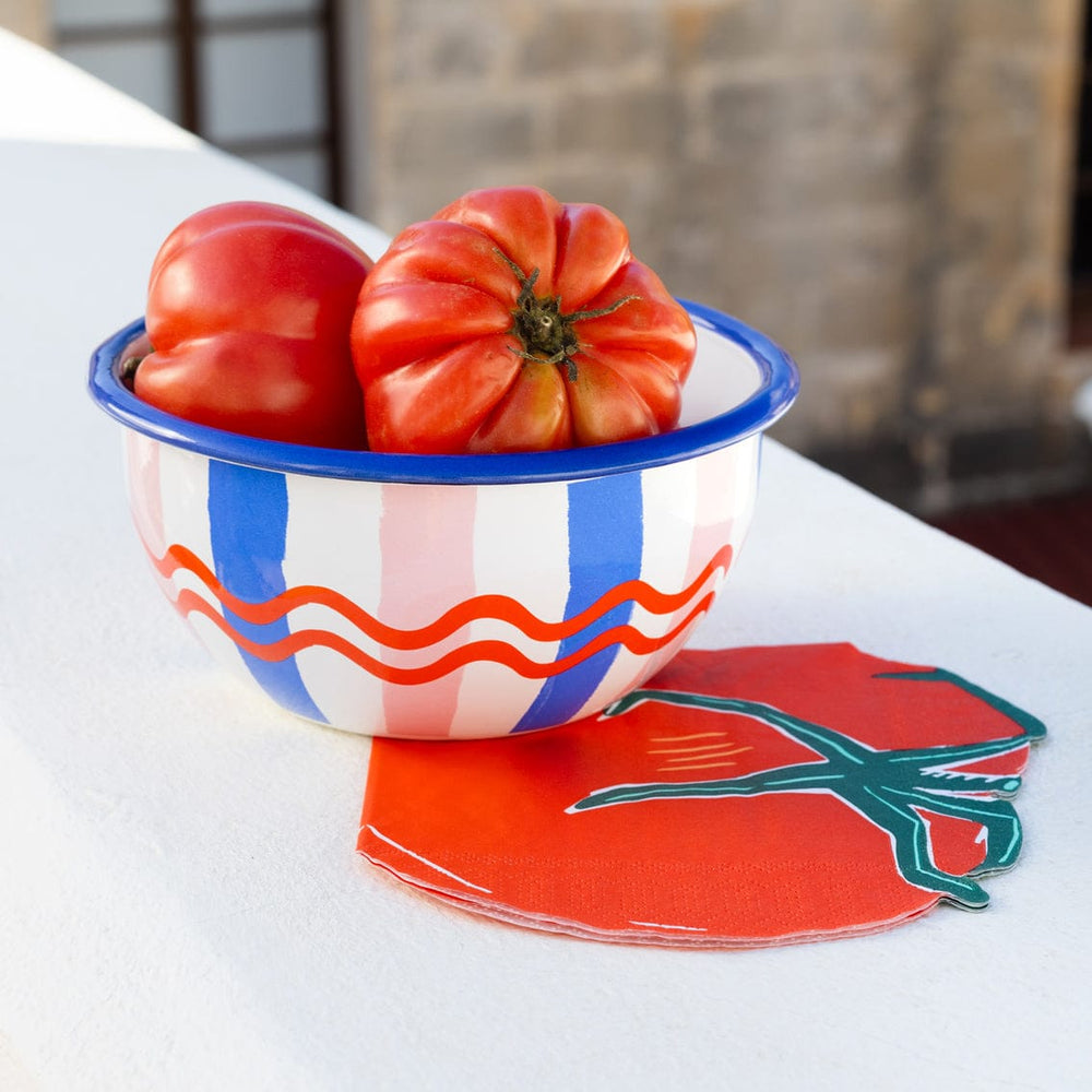Tomato Shaped Napkins 20 Pack | Talking Tables | Little Big Party Paper Napkins Tomato Shaped Paper Napkins - 20 Pack