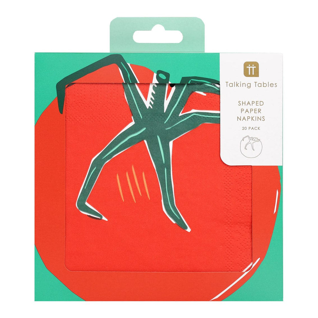 Tomato Shaped Napkins 20 Pack | Talking Tables | Little Big Party Paper Napkins Tomato Shaped Paper Napkins - 20 Pack