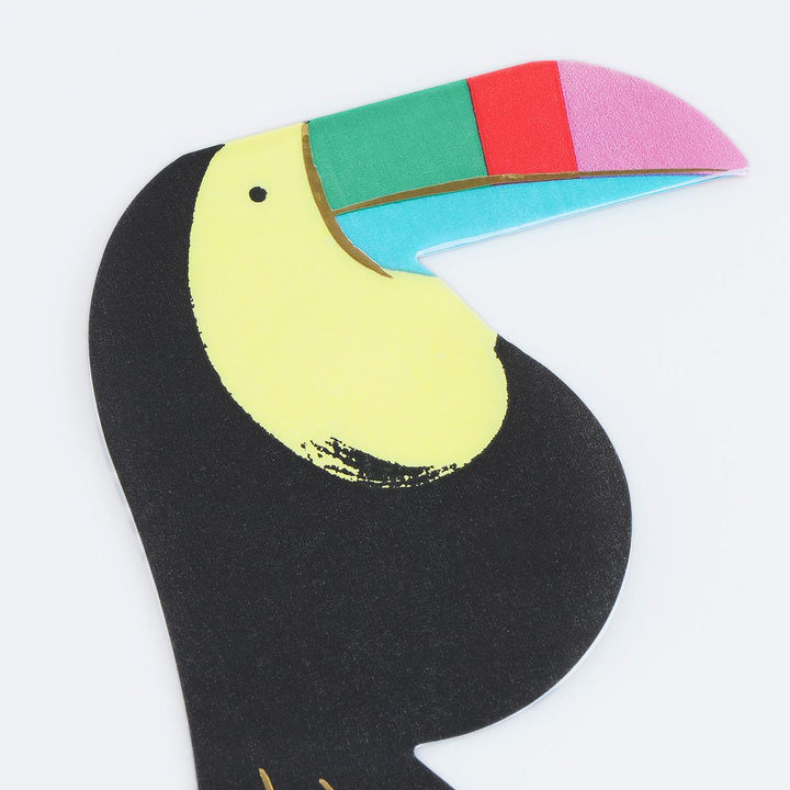 Toucan Shaped Party Napkins x 16 | Meri Meri party napkins Toucan Shaped Party Napkins x 16
