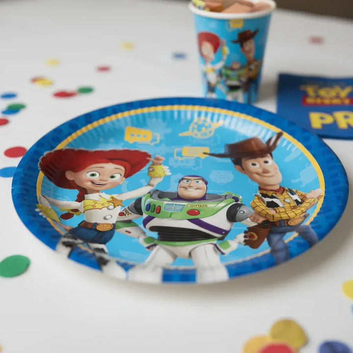 Toy Story Party Plates x 8 - Woody, Buzz &amp; Jessie Set Disposable Plates Toy Story 5 Party Plates -  Set of 8