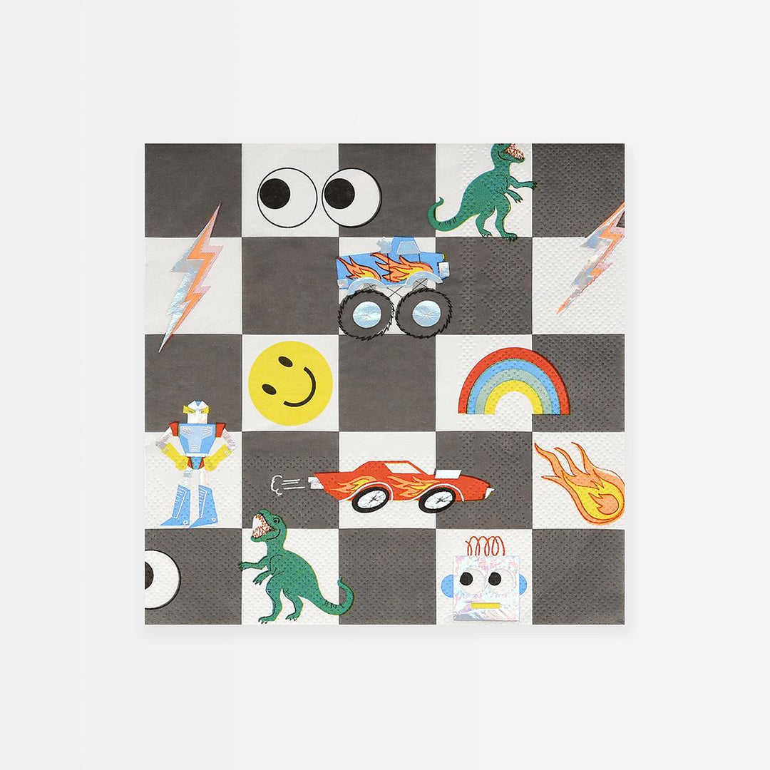 Toybox Icon Party Napkins x 16 | Party Tableware UK Napkins Toybox Icon Party Napkins x 16