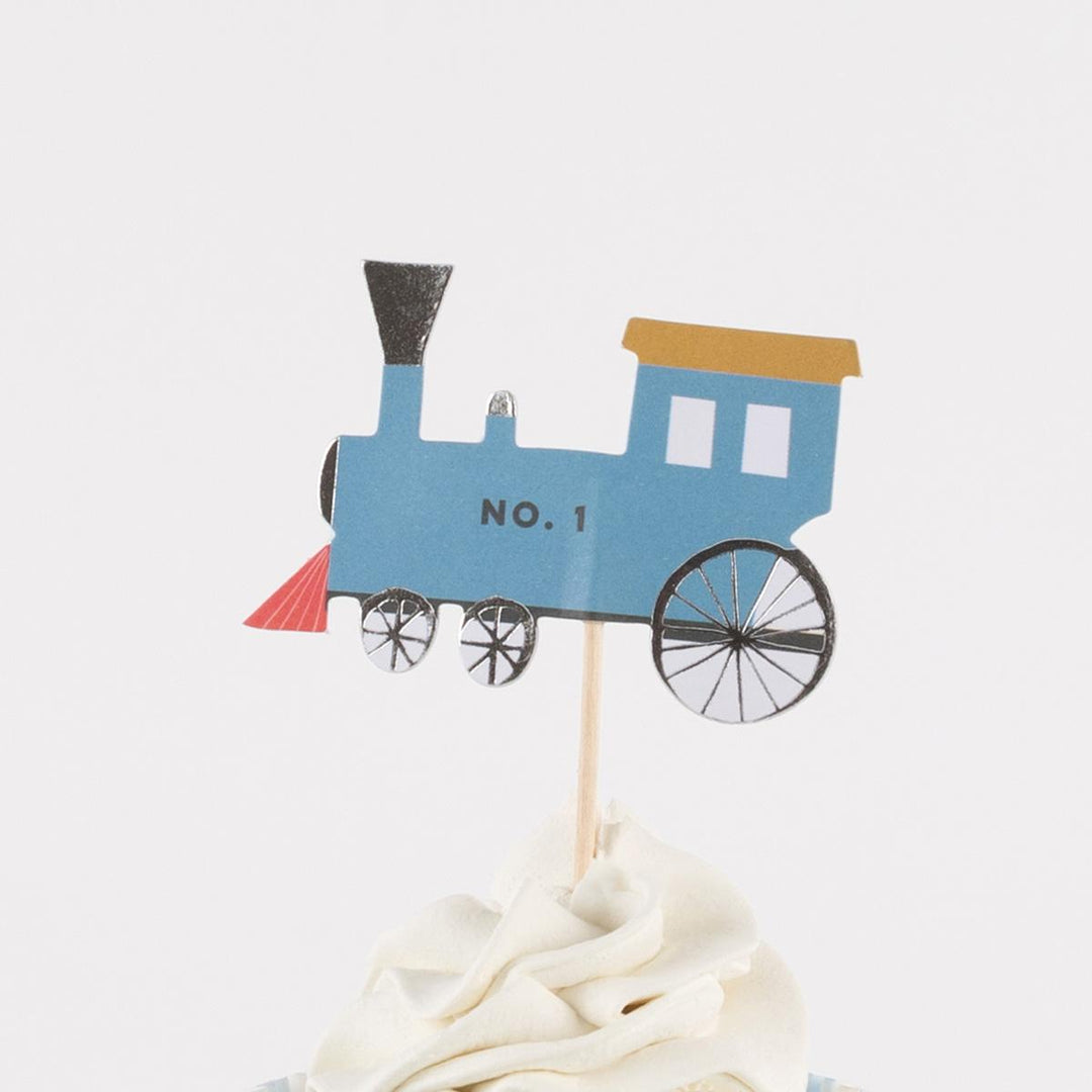 Train Cupcake Kit x 24 | Meri Meri Transport Party Cake Decorating Supplies Train Cupcake Kit x 24