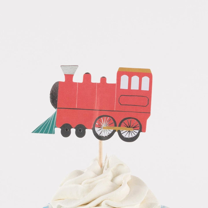 Train Cupcake Kit x 24 | Meri Meri Transport Party Cake Decorating Supplies Train Cupcake Kit x 24