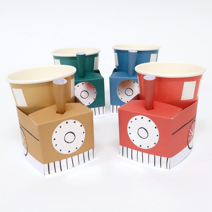 Train Party Cups x 8 | Meri Meri Transport Party party cups Train Party Cups x 8