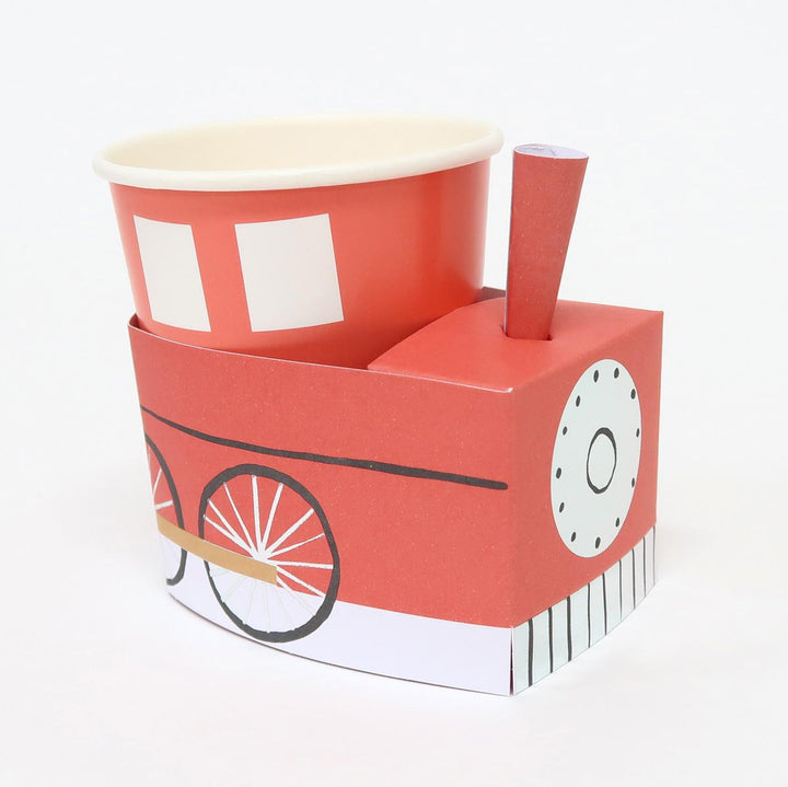 Train Party Cups x 8 | Meri Meri Transport Party party cups Train Party Cups x 8