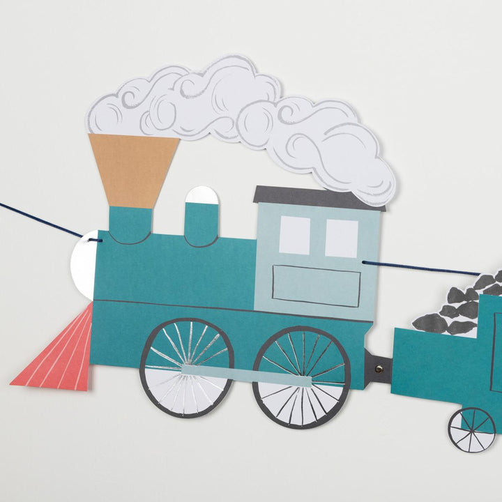 Train Party Garland | Meri Meri Bunting Train Party Garland