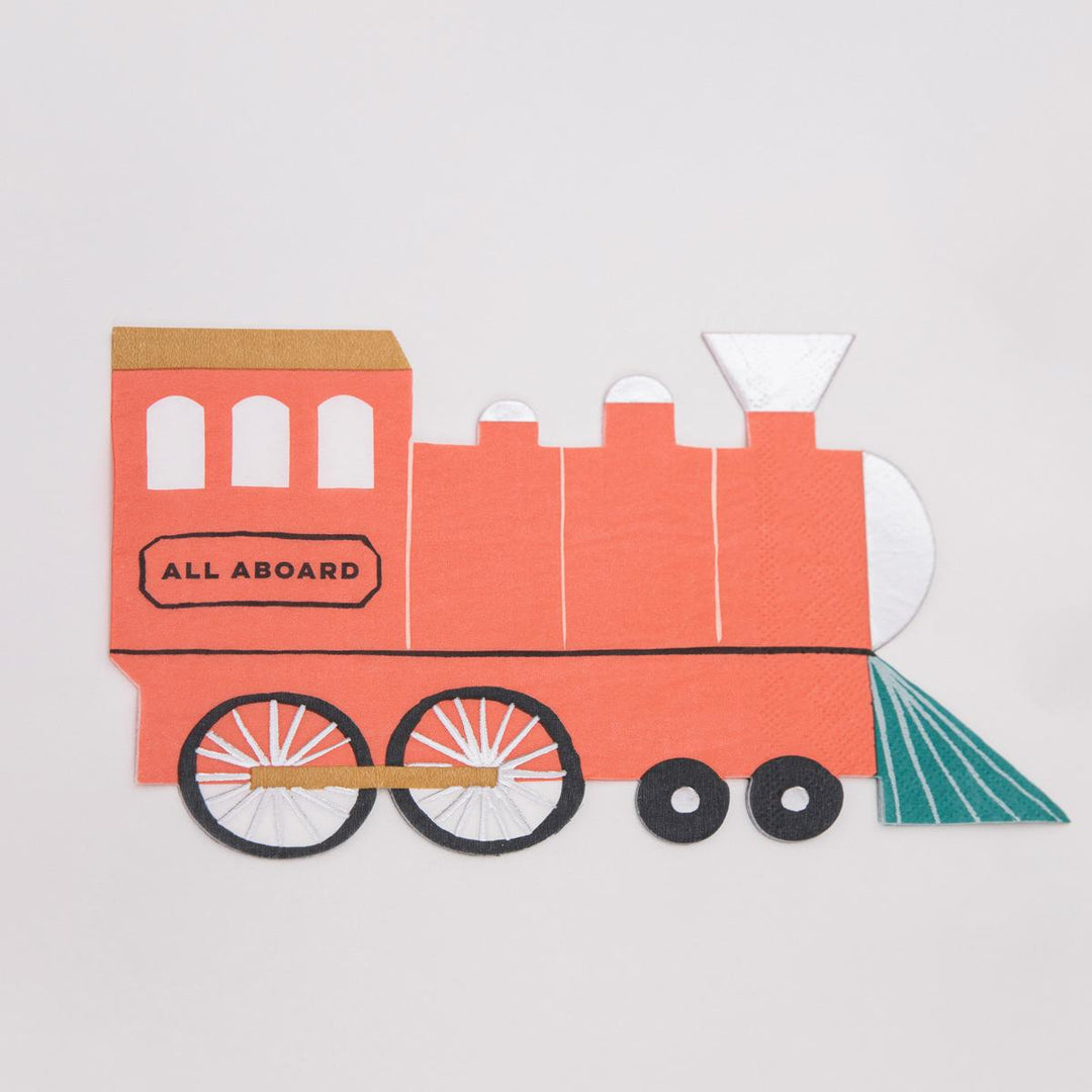 Train Party Napkins x 16 | Meri Meri Transport Party party napkins Train Party Napkins x 16