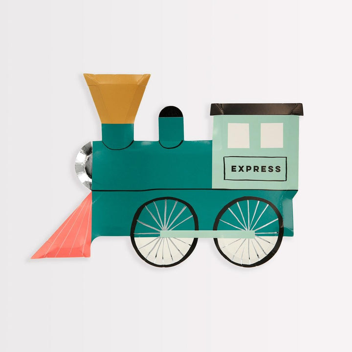 Train Party Plates x 8 | Meri Meri party plates Train Party Plates x 8