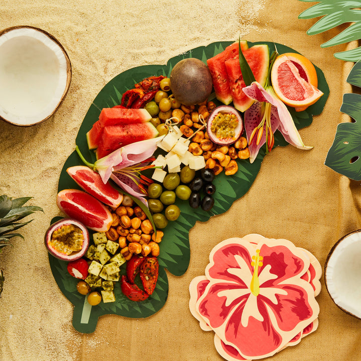Tropical Leaf Card Platter | Tropical Party Supplies UK Party Tableware Tropical Leaf Card Platter