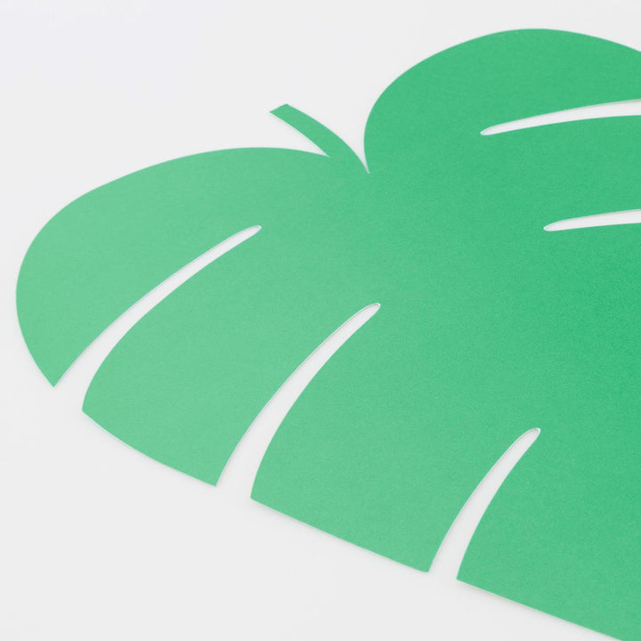 Tropical Leaf Paper Placemats x 12 | Jungle Tableware UK Placemats Tropical Leaf Paper Placemats x 12