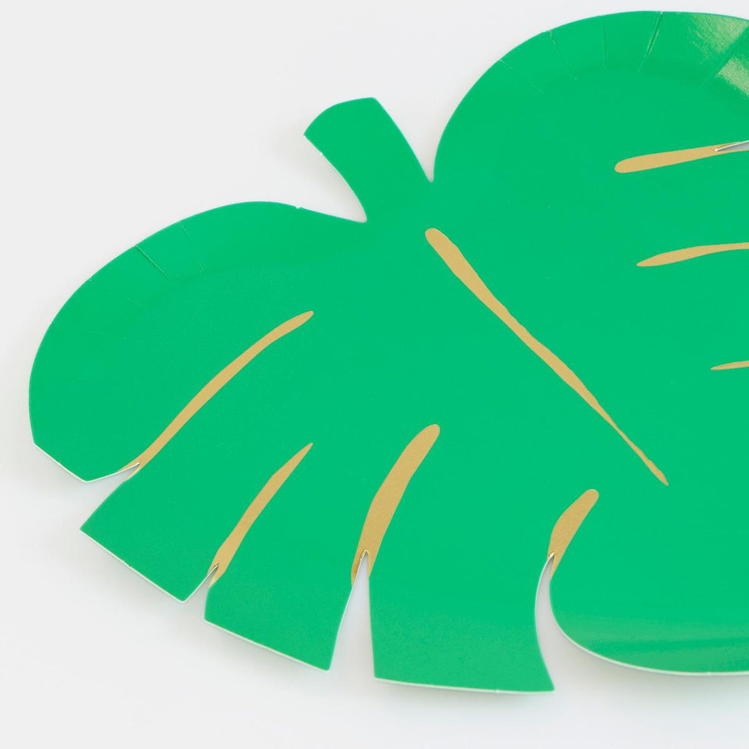 Tropical Leaf Party Plates x 8 | Meri Meri party plates Tropical Leaf Party Plates x 8