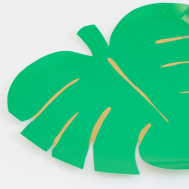 Tropical Leaf Party Plates x 8 | Meri Meri party plates Tropical Leaf Party Plates x 8