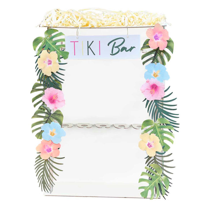 Tropical Party - Hawaiian Tiki Bar Drinks Stand with Grazing Board grazing bar Hawaiian Tiki Bar Drinks Stand with Grazing Board