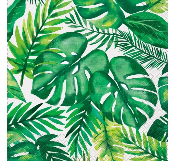 party napkins Tropical Party Palm Leaf Napkins x 16