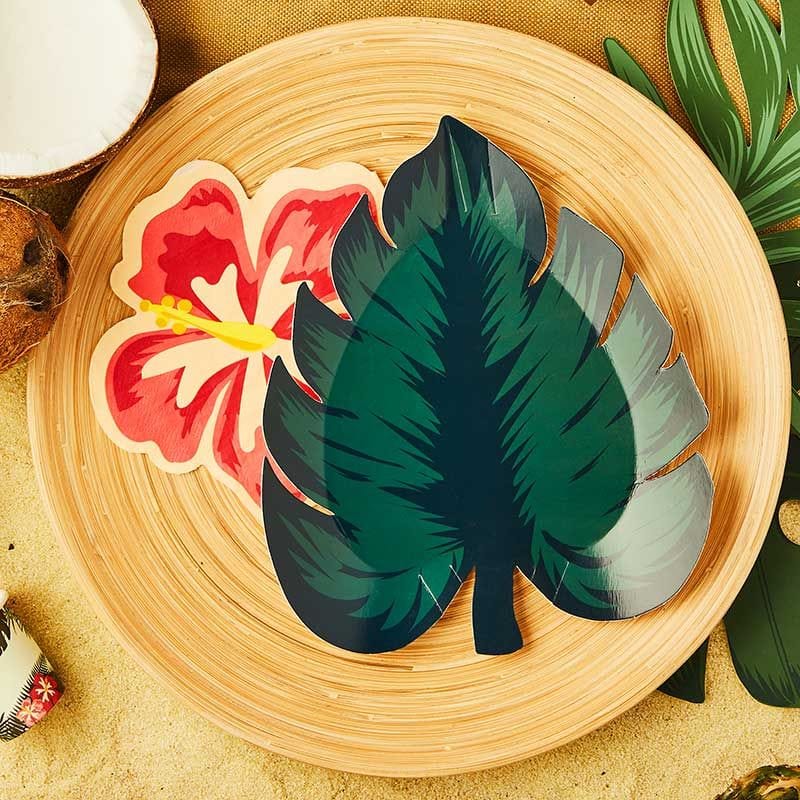 Tropical Party Palm Leaf Plates x 8 party plate Tropical Party Palm Leaf Plates x 8