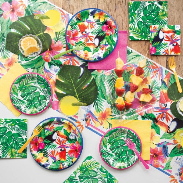 party plate Tropical Party Palm Leaf Small Plates x 8
