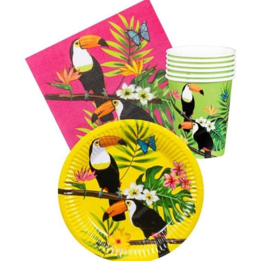 party plates Tropical Party Tableware set for 6