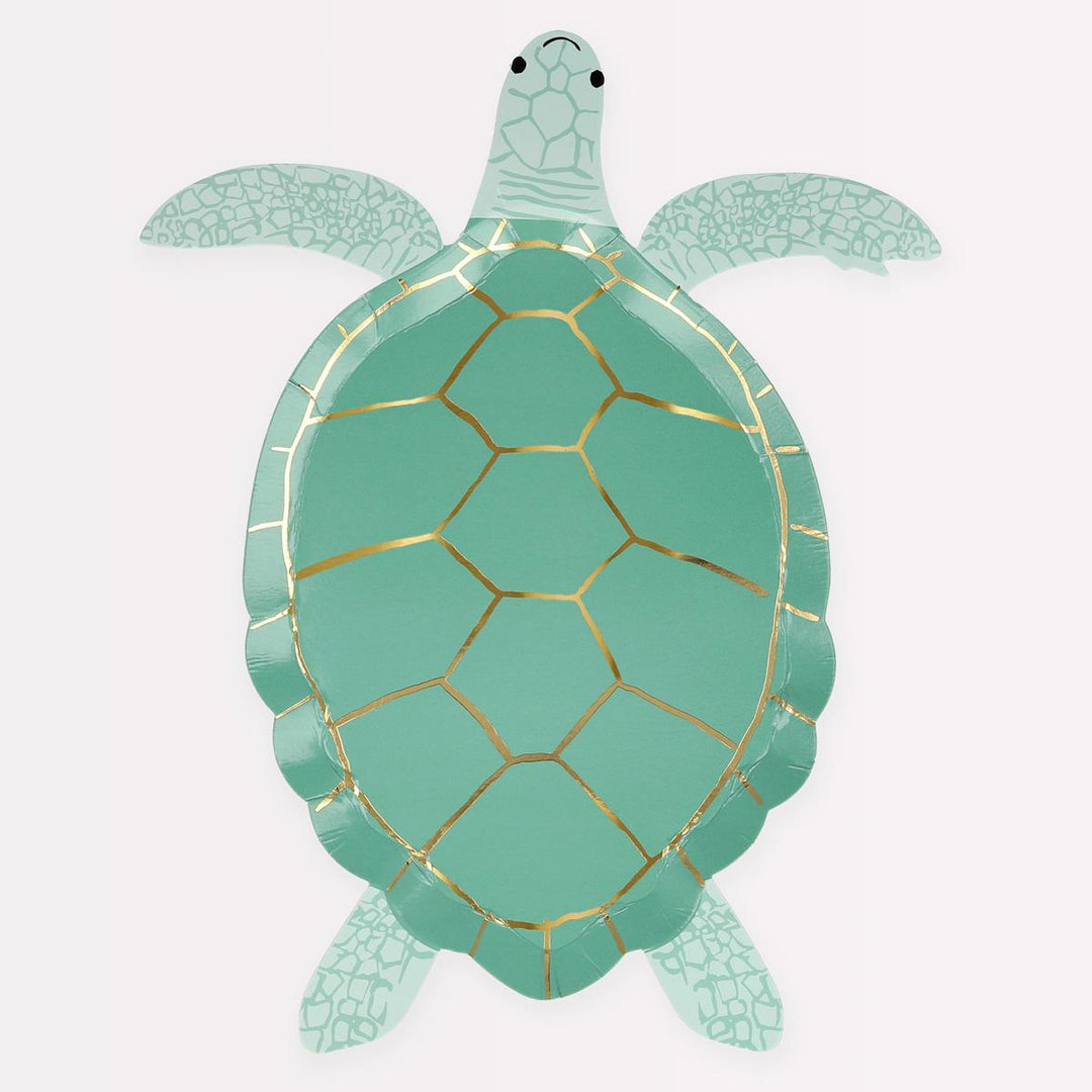 Turtle Party Plates x 8 | Under the Sea Tableware UK Plates Turtle Party Plates x 8