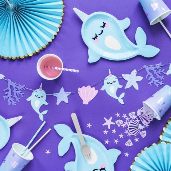Under the Sea Party - Narwhal Party Bunting Bunting Narwhal Party Bunting