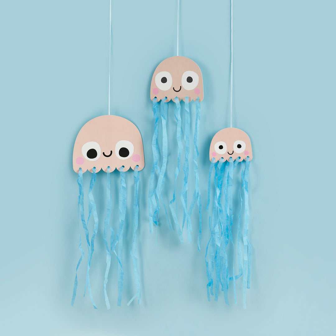 Under The Sea Party Supplies - Hanging Jellyfish Decorations x 3 Hanging Decoration Hanging Jellyfish Decorations x 3