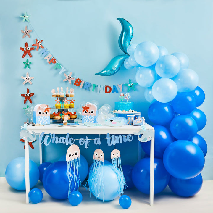 Under The Sea Party Supplies - Whale of a Time Tassel Party Banner - 2m Bunting Whale of a Time Tassel Party Banner - 2m
